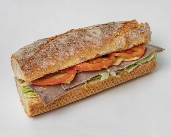 Roast Beef and Mustard Pickle Baguette