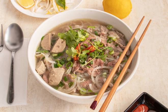 Beef and Meatball Noodle Soup