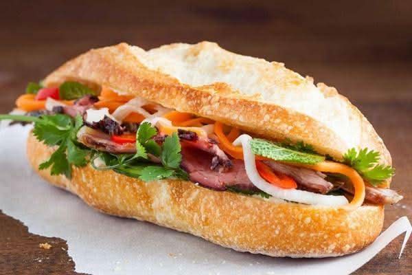 Traditional pork baguette