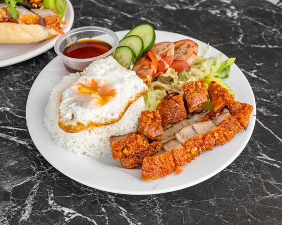 Roast Pork Asian meal
