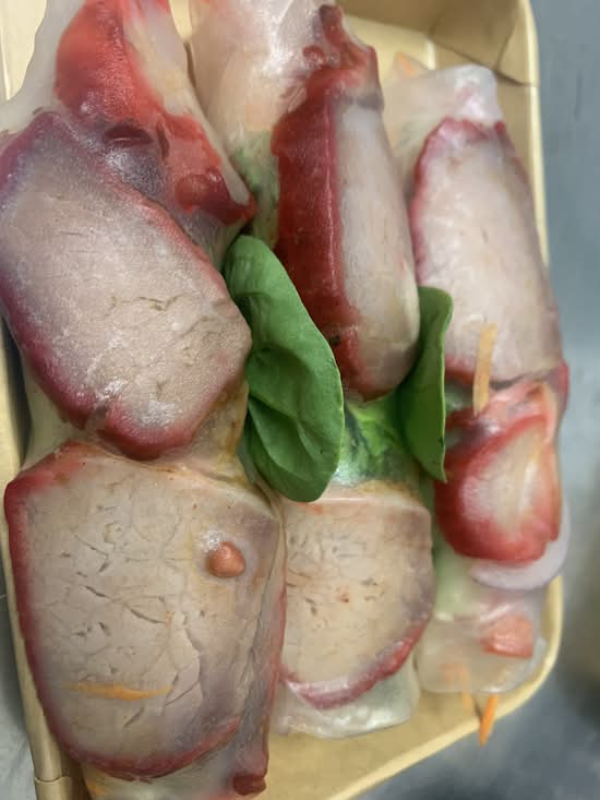 BBQ pork rice paper roll