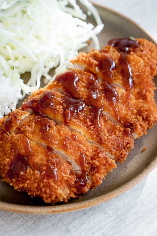 Japanese katsu chicken rice