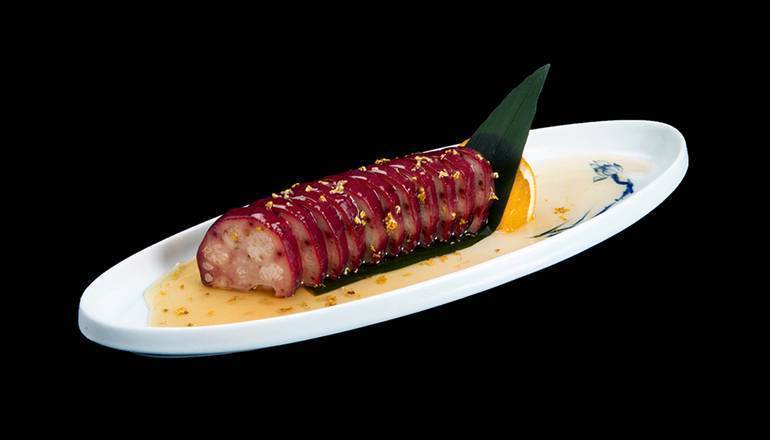 Lotus Root Stuffed with Sweet Rice & Osmanthus Glace