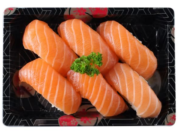 🍣🐟 Fresh Salmon Nigiri (6 Pieces)