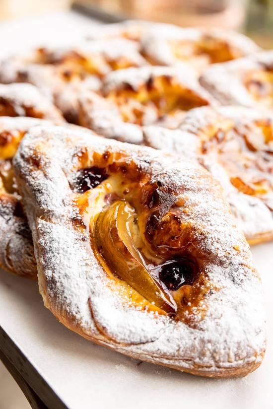 Poached Pear, Ricotta and Blackberry Danish