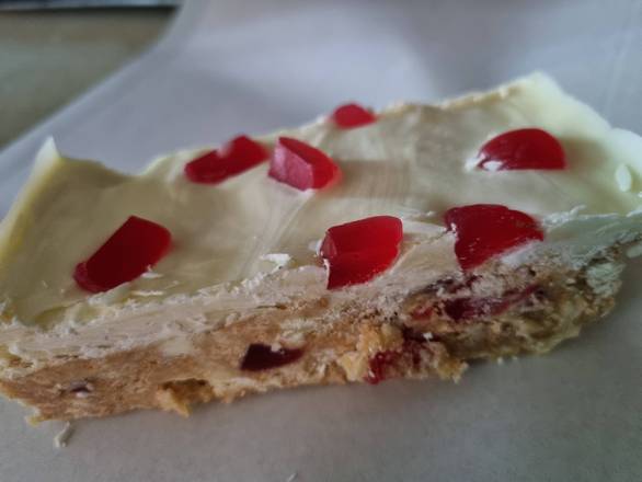 Raspberry White Chocolate Slice