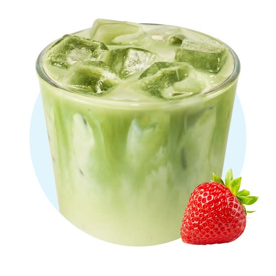 Strawberry Matcha Coconut Latte