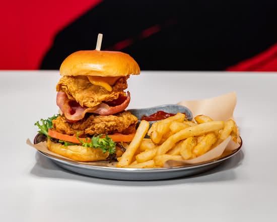 Seoul Signature Chicken Burger and Crunchy Fries
