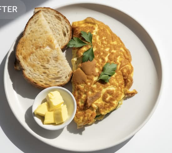 Mushroom and Spinach Omelette (V)