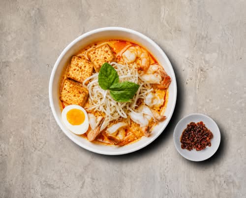 GF33.Gluten F Jumbo Prawn Laksa 🌶️🌶️(VERMICELLI ONLY no tofu skin) (I) 咖喱叻沙大虾