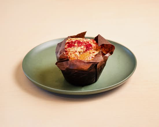 Raspberry and White Chocolate Muffin