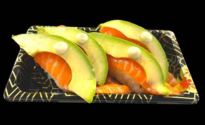 Salmon and Avocado Nigiri Sushi