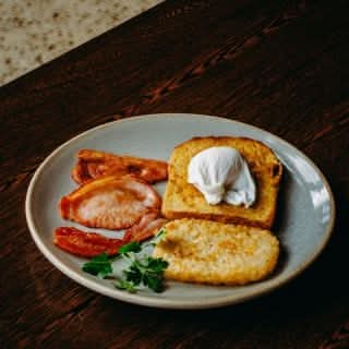 Kids Poached Egg and Bacon on Toast