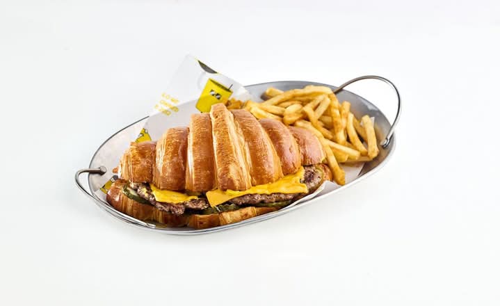 Cheesy Frenchy Croissant Burger
