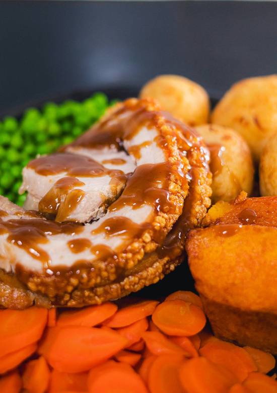 Roast Pork, Chips and Gravy