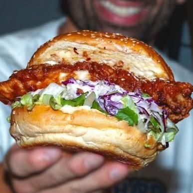 Korean Spicy BBQ Chicken Burger