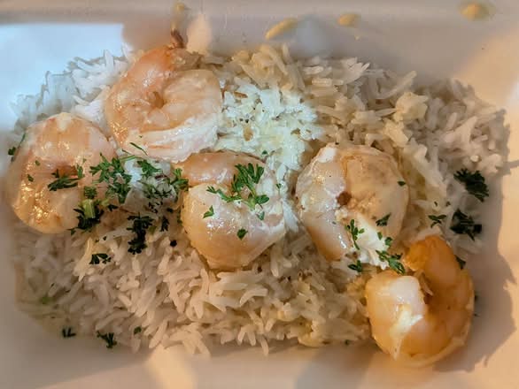 Creamy Garlic Prawns