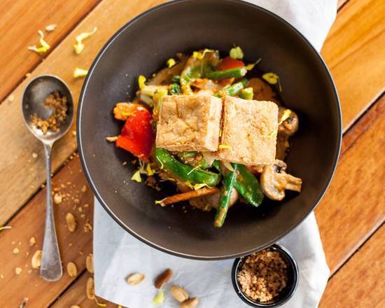 Stir Fried Peanut Sauce with Tofu