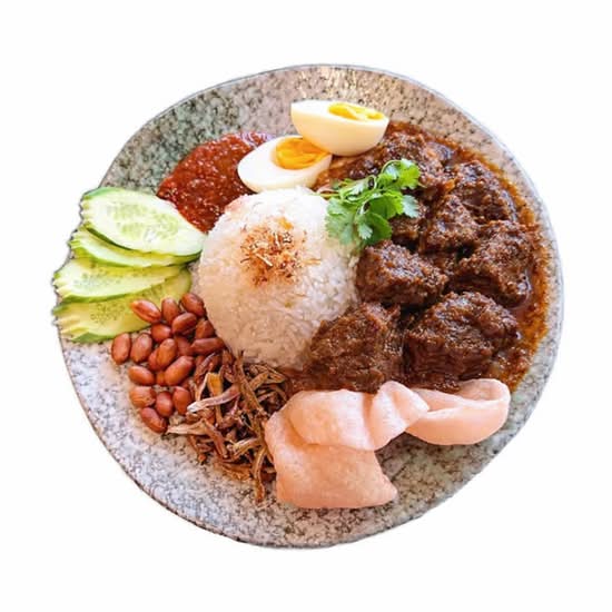 Nasi Lemak w Rendang Beef