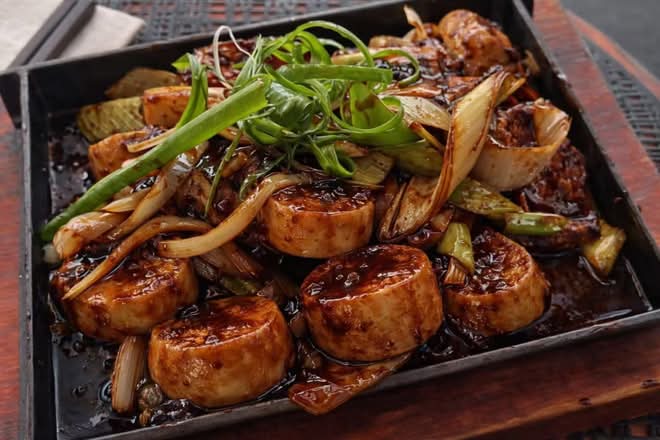 Sizzling Mongolian Egg Bean Curd