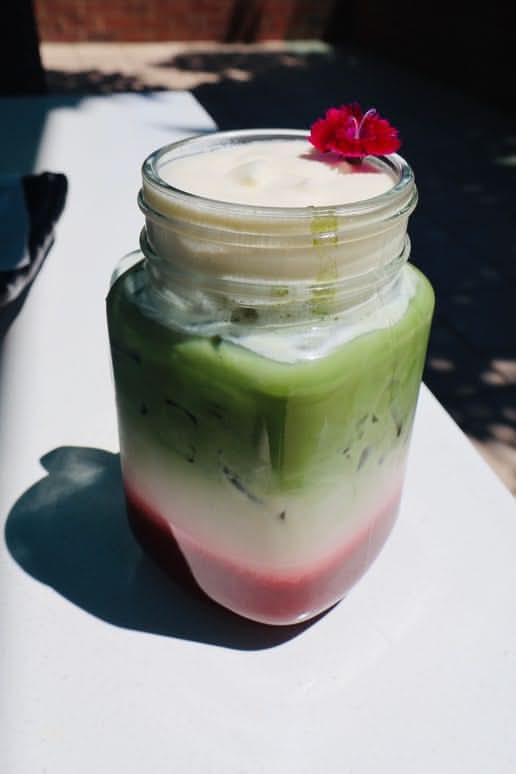 Strawberry Matcha Latte Cream Foam