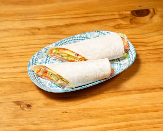 Salad, Cheese and Ham Wrap
