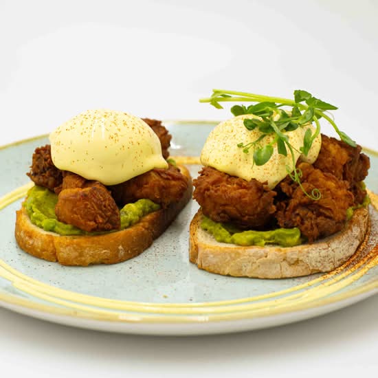 Popcorn Chicken Benedict