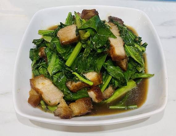 Chinese Broccoli with Crispy Pork