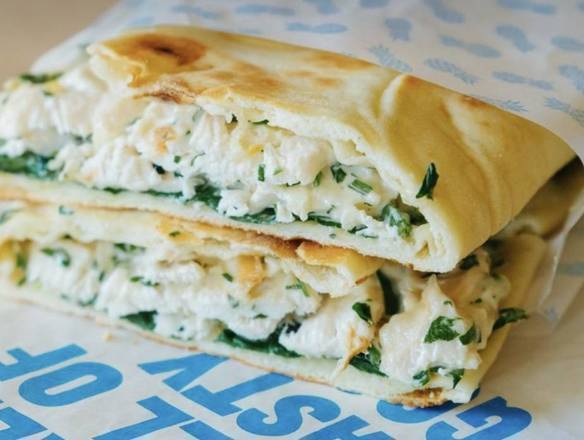 Chicken, Almond and Herb Flatbread