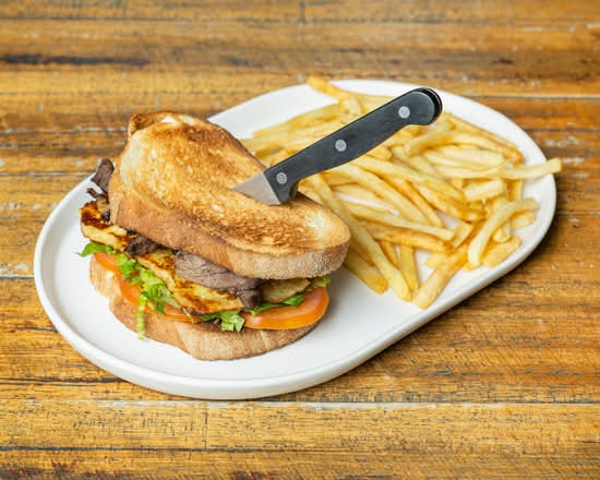 Steak Sandwich and French Fries