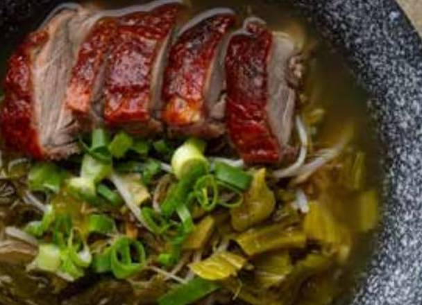 405 Roasted Duck Rice Noodle Soup with Chinese Preserved Cabbage