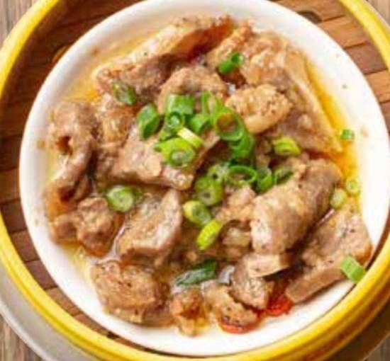037 Steamed Black Pepper Beef Spare Ribs