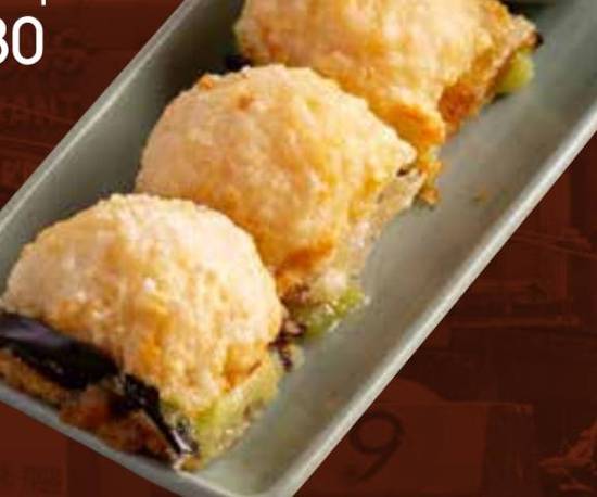 032 Fried Stuffed Eggplant with Shrimp