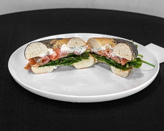 Salmon Bagel Sandwich