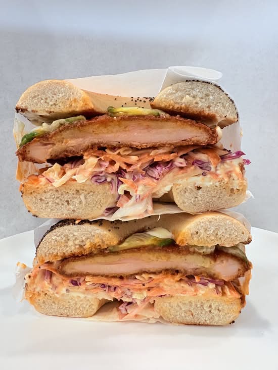 Buffalo chicken bagel