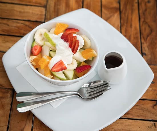 Fresh Fruit Salad with Coconut Yogurt (G.F)