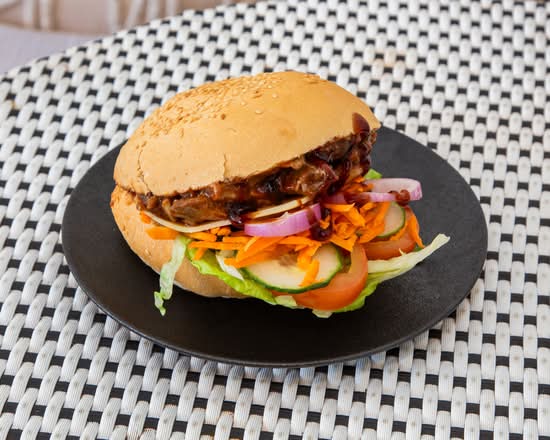 BBQ Pork Roll with salads