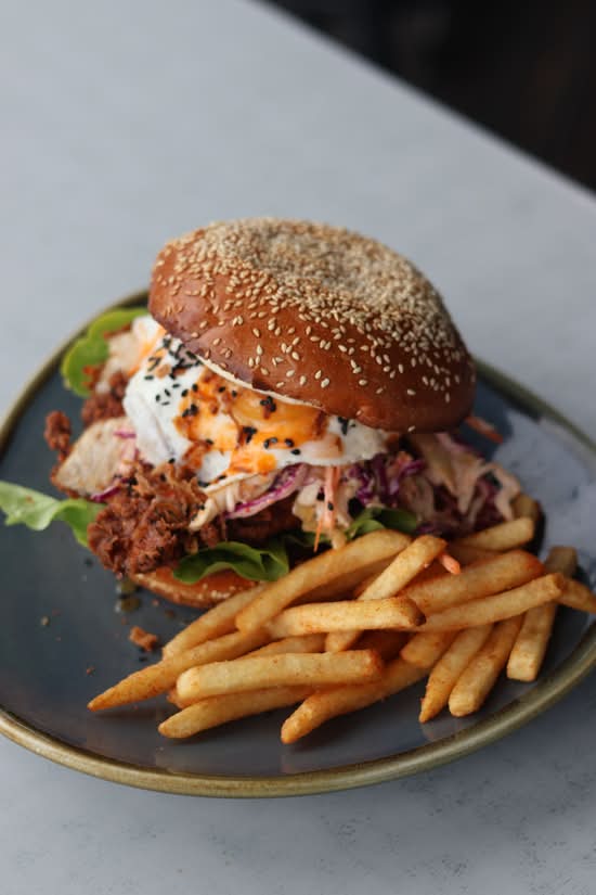 Hot Honey Fried Chicken Burger