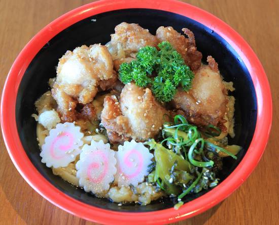 Fried Chicken Udon Soup