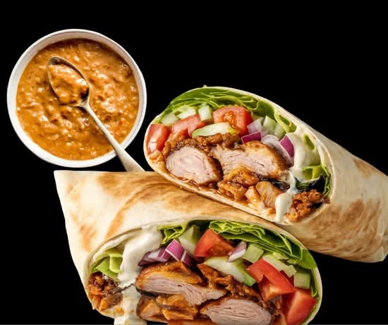 CHICKEN SATAY WRAP