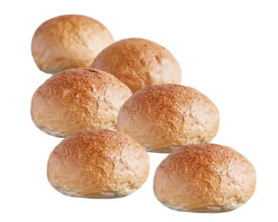 Wholemeal Round Roll - 6 Pack