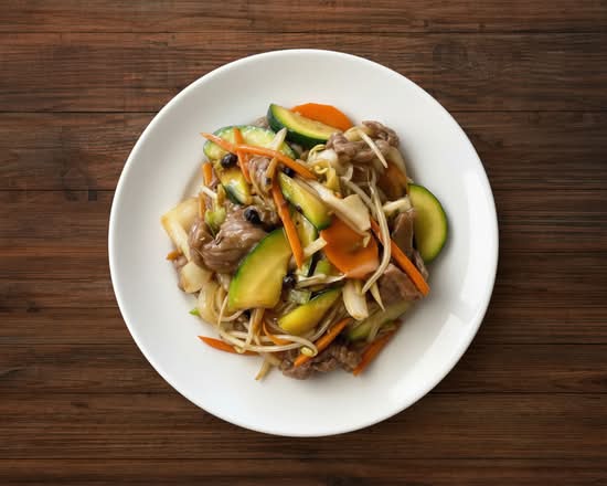 Stir Fry Beef Black Bean Sauce with Vegetables